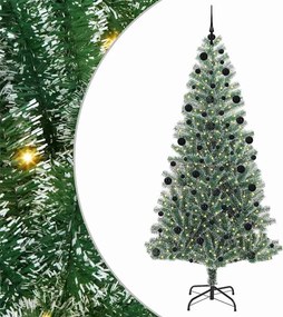 vidaXL Mű karácsonyi fa hóval borítva LED fényekkel 300 LED-del 210 cm