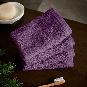 Lila gyorsan száradó pamut törölköző szett 4 db-os 30x30 cm Quick Dry – Catherine Lansfield