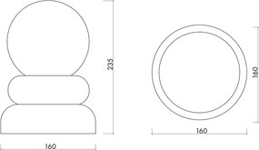 Piros-lila tömörfa asztali lámpa üveg búrával (magasság 24 cm) Otem – noo.ma