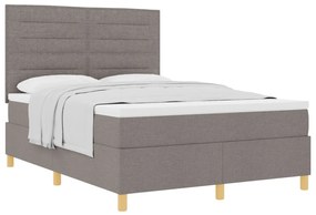 Box Spring ágy matraccal Taupe 140x190 cm Szövet