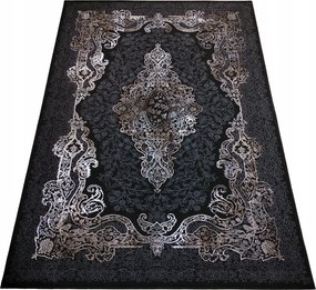 Gyönyörű Szőnyeg 160x220 Nappaliba Fekete Vintage