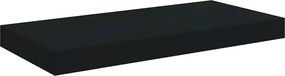 vidaXL fekete MDF lebegő fali polc 50 x 23 x 3,8 cm