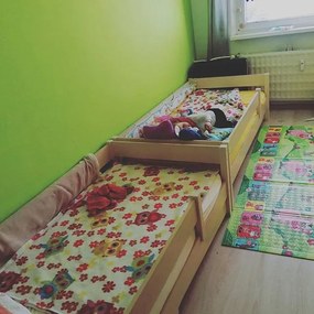 LU MIX gyerekágy - fehérített tölgy Méret: 180x90