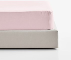 Goldea lenvászon keverék körgumis lepedő - púderrózsaszín 90 x 200 cm