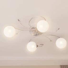 mennyezeti lámpa kerek üvegburákkal 4 db G9 LED-lámpához