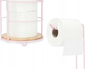 WC-papír tartó állvány Készlet rózsaszín Loft fém adagoló tartó