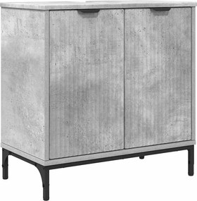 vidaXL Fürdőszobai mosdószekrény Beton Szürke 60,5 x 33,5 x 61 cm