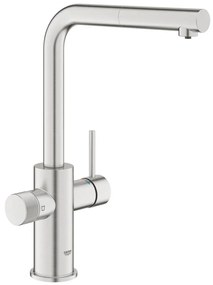 GROHE 30601DC0 - BLUE PURE mosogató csaptelep, kihúzható kifolyófej, rozsdamentes acél