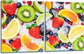 7in1 2x Üveg Tűzhelyvédő Főzőlap 40x52 Gyümölcs