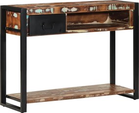 vidaXL konzolasztal többszínű 100x35x75cm tömörfa újrahasznosított fa