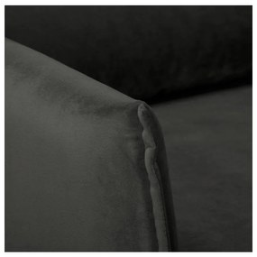 Sötétszürke bársony fotel Juli – Ropez