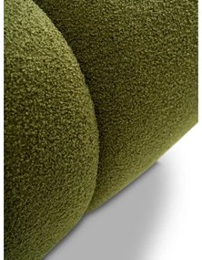 NUORO zöld, kihúzható háromszemélyes kanapé tárolórésszel