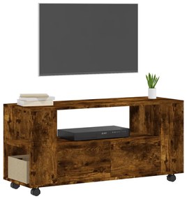 füstös tölgy színű szerelt fa TV-szekrény 102x34,5x43 cm