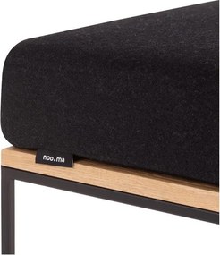 Fekete kárpitozott ülőke Feo – noo.ma