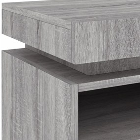 szürke sonoma éjjeliszekrény LED-világítással 40 x 39 x 48,5 cm