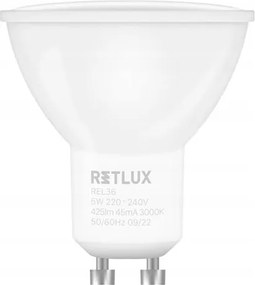 Led izzó GU10 5W meleg fehér Retlux Rel 36 2 db