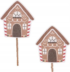 Piki dekoratív mézeskalács házikó 23 cm karácsonyi dekoráció 10 db
