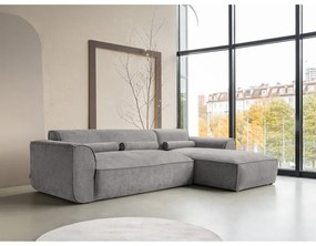 Világosszürke sarokkanapé (jobb oldali) Flex Felix – Miuform