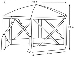 8 személyes vízálló kemping sátor, tárolóval és szúnyoghálóval