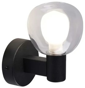 Fürdőszobai fali lámpatest POLA 1xG9/5W/230V IP44 fekete/átlátszó