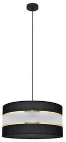Csillár zsinóron HELEN 1xE27/15W/230V á. 40 cm fekete/arany