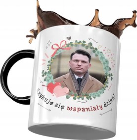 Fekete Bögre Sławomir Mentzen XD Ajándék Nyomtatott Fotóval