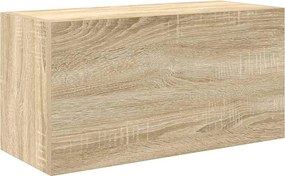 vidaXL sonoma tölgyszínű szerelt fa fali fürdőszobaszekrény 60x25x30cm