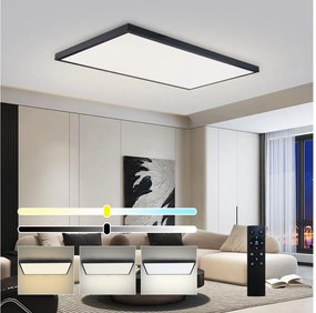 Brilagi-LED Dimmelhető fürdőszobai lámpatest FRAME SMART LED/96W/230V IP44 fekete + távirányító
