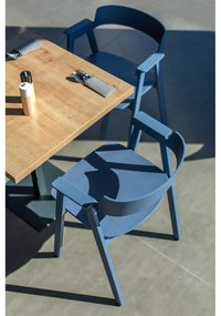 Kék tölgyfa karfás étkezőszék Flip – Gazzda