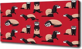 Vászonkép Gyáva vadászgörény 100x70 cm