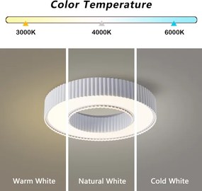 Brilagi - LUMIX LED dimmelhető mennyezeti lámpa LED/48W/230V 3000-6000K fehér Ø 50 cm + távirányító