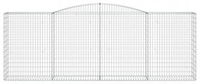vidaXL 6 db íves horganyzott vas gabion kosár 400x50x140/160 cm