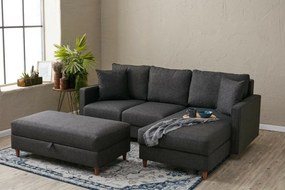 Eva Right Anthracite kinyitható kanapé