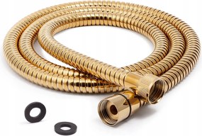 Arany Színű Tömlő Zuhanytömlő 120CM Robusztus Rugalmas 1,2M Fém