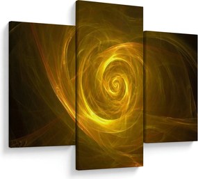 Absztrakt sárga spirál képe (90x60 cm)