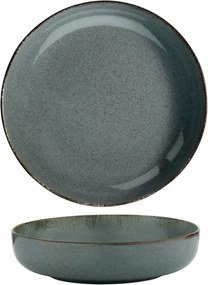 Tányérkészlet porcelán, kék, 24 darabos