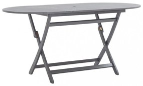 tömör akácfa összecsukható kerti asztal 160 x 85 x 75 cm