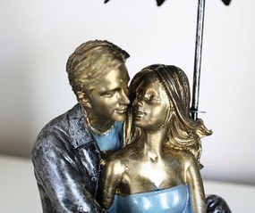 Szerelmespár Szobor Esernyővel, Ezüst
