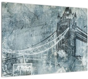 Kép - Tower Bridge hideg tónusokkal (70x50 cm)