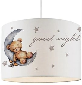 Gyerekszobai csillár CANDY 1xE27/40W/230V fehér/barna