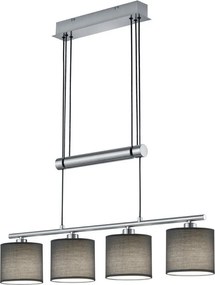 TRIO 305400411 GARDA Többágú Függesztett Lámpa Ezüst, Szürke E14 IP20