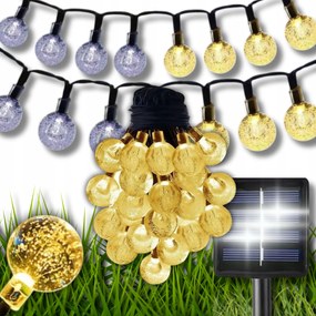 Girland 6M Napelemes Lámpa 40 Led Lánc Kerti Gömbök Erkély Dekoráció