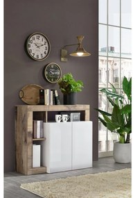 Komód LENOR fehér/barna