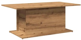 kézműves tölgy színű szerelt fa dohányzóasztal 102x55,5x40 cm