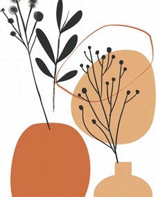 Poszter 80x80cm Botanikus pasztell