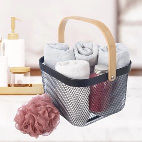 Fémhuzalos fém tárolókosár 24,5x24,5x30 cm Radka – Orion
