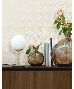 Aranyszínű asztali lámpa fém búrával (magasság 28 cm) Mahala – Kave Home