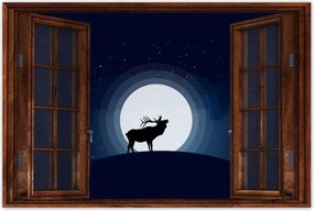 Poszter 60x40 Szarvas felszarvazott