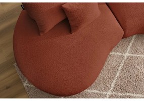 Téglavörös buklé szövet kanapé 260 cm Saint-Germain – Bobochic Paris