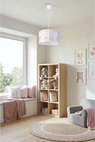 Brilagi - LED gyerekszoba függőlámpa zsinóron BOBO 1xE27/60W/230V Ø 35 cm fehér/nyuszik